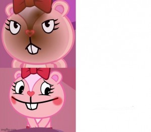 Создать мем: happy tree friends персонажи giggles, happy tree friends giggles, гиглс хэппи три френдс