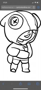 Create meme: print coloring pages, coloring brawl stars gene, coloring Leon from brawl stars