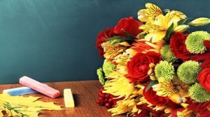 Create meme: congratulations to the German teacher on teacher's day, on teacher's day, the picture on teacher's day flowers