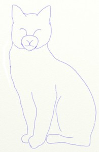 Create meme: easy to draw cat, pencil drawings step by step, namalyari