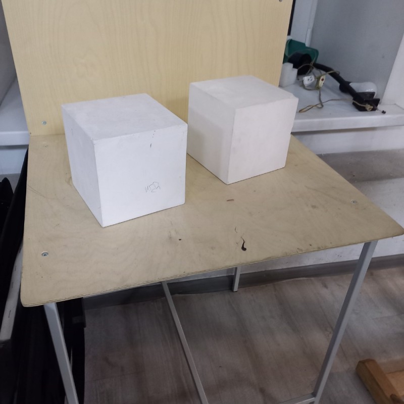 Create meme: foam cube, styrofoam cube, gypsum cube