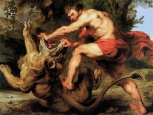 Create meme: Samson the hero, Heracles to tell, Rubens Samson and the lion