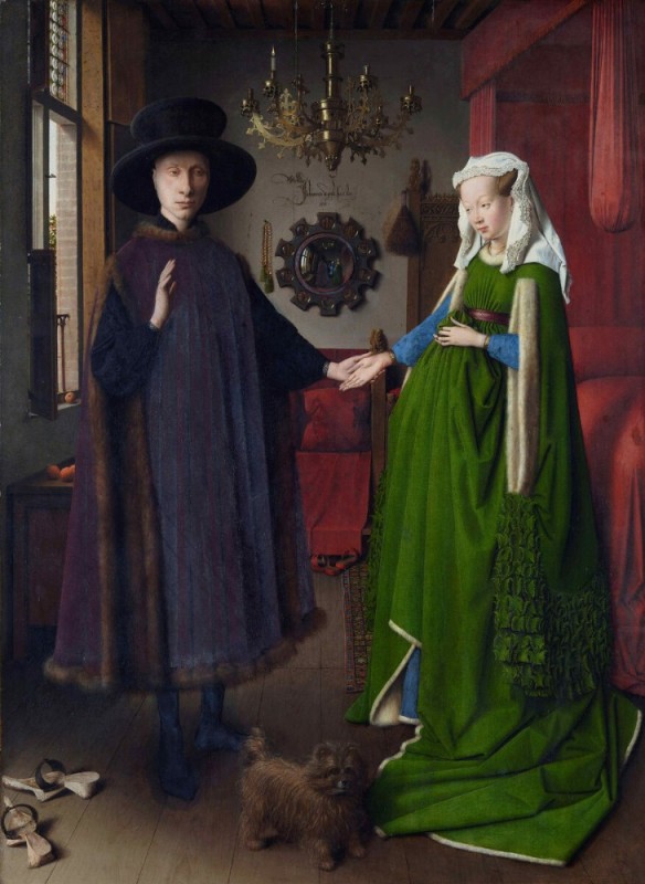 Create meme: Jan van eyck portrait of the Arnolfini couple 1434, Jan van Eyck the Arnolfini couple, Jan van Eyck portrait of Arnolfini couple