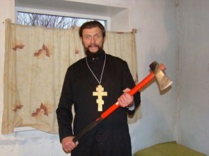 Create meme: father, meme the priest with an axe, the priest