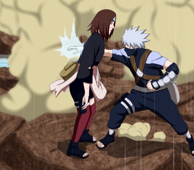 Create meme: Rin's death, Obito Kakashi and Rin, Kakashi kills Rin