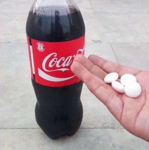 Create meme: mentos, coke, drink Coca Cola