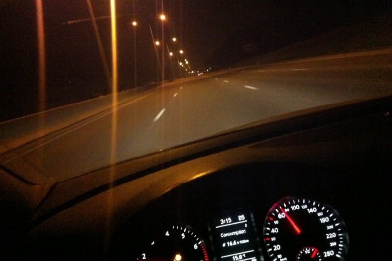 Create meme: driving at night, driving, Volkswagen polo night 200km