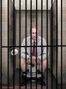 Создать мем: Vladimir Putin mocks in prison