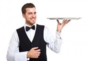 Create meme: restaurant waiter, a waiter with a tray meme, waiter with tray