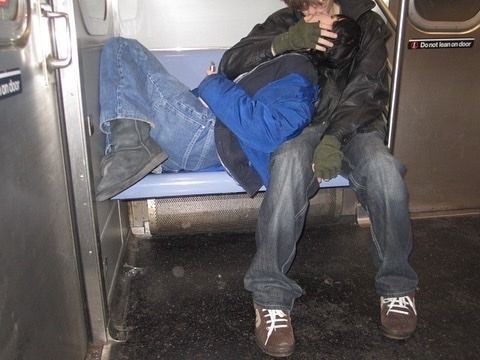 Create meme: sleeping people in the subway, drunks in the subway, a homeless man on the train