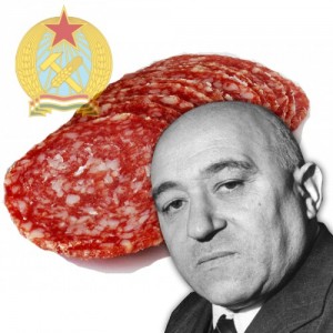 Create meme: rakosh, smoked sausage, salami