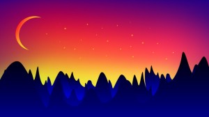 Create meme: mountain silhouette, landscape vector, landscape