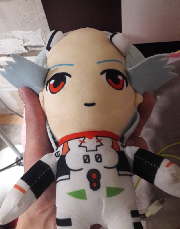 Create meme: ayanami rei plush toy, plush toy rey, plush toy