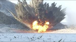 Create meme: mine explosion, the explosion at Bureya, a powerful explosion