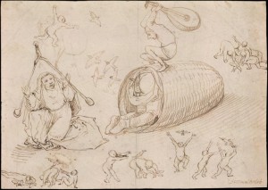 Create meme: hieronymous Bosch beehive and witches, Hieronymus Bosch drawings, Bosch sketch