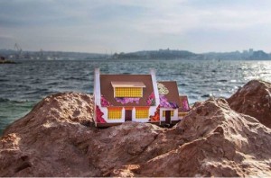 Create meme: Cottage by the sea