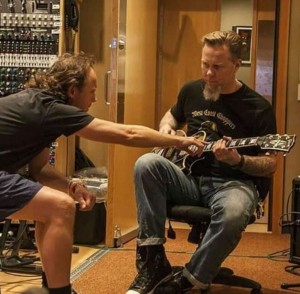 Create meme: metallica, to play the guitar, feet