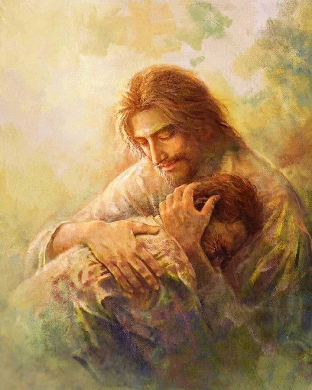 Create meme: Jesus embraces, Christ saves us, Jesus Christ 