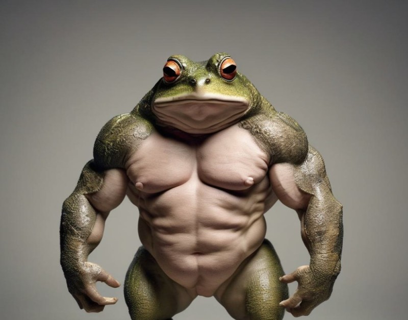 Create meme: cool toad, toads, The jock toad