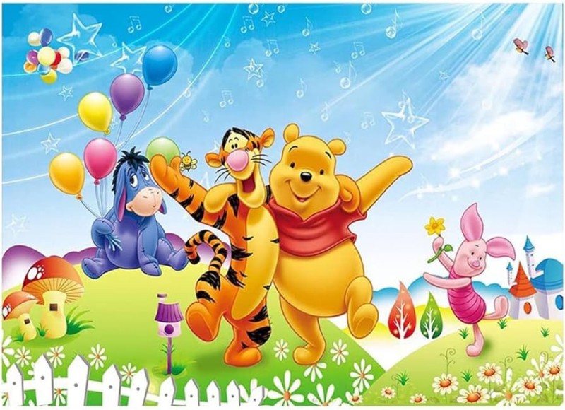 Create meme: banner for a children's party, children's banners, Winnie the Pooh background for the presentation