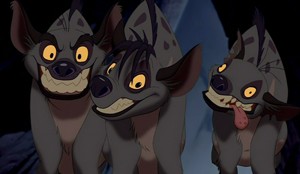 Create meme: three hyenas from the lion king, Hyena Shenzi from the Lion King, The lion king hyena