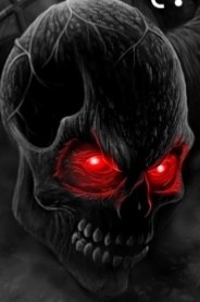 Create meme: photos of skulls on the avu, skull with glowing eyes, skull with red eyes