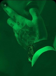 Create meme: man hand, bad boy aesthetic, green aesthetic