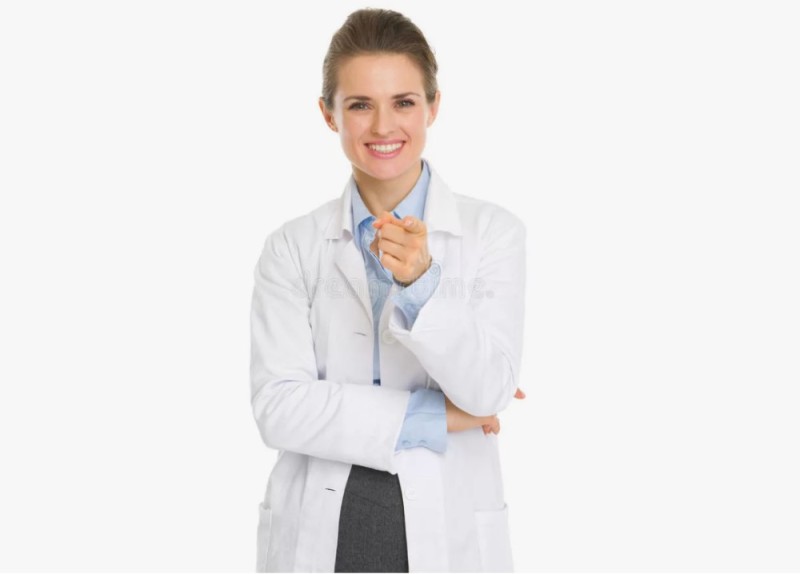 Create meme: a woman in a white coat, doctor , woman doctor