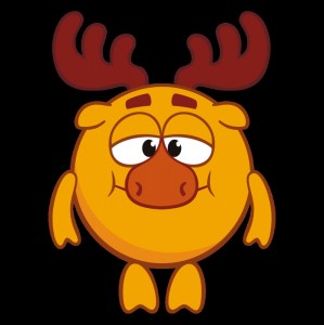 Create meme: evil moose, Smeshariki, moose from Smeshariki