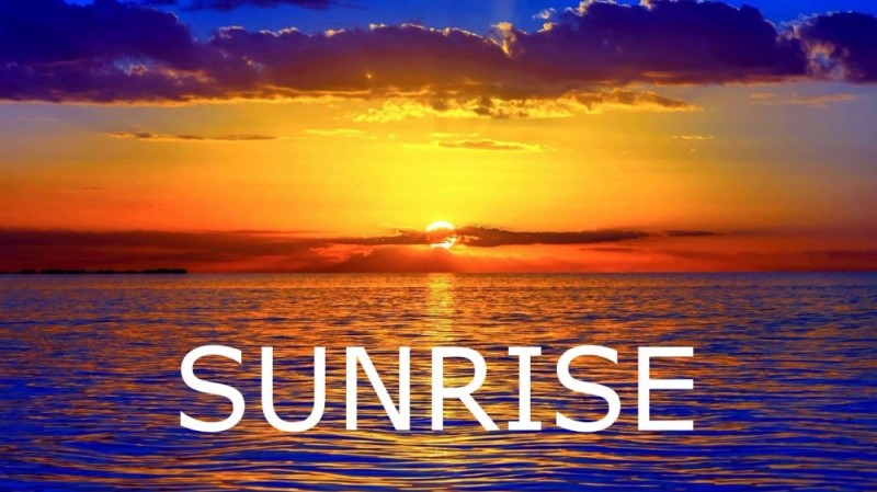 Create meme: sunrise inscription, nature , sunrise ft