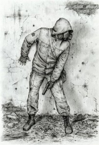 Create meme: s t a l k e r call of pripyat, stalker, sketch