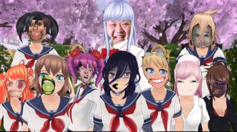 Create meme: andere , yandere rival simulator, yandere academy simulator