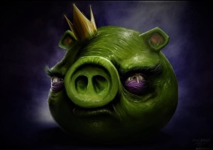 Создать мем: свинья из angry birds, зеленая свинка из энгри бердз, angry birds свин