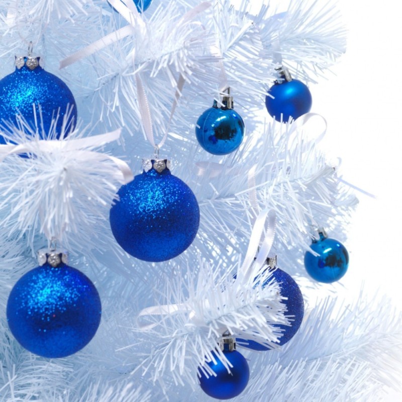 Create meme: new year, blue Christmas balls, happy new year new