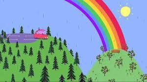 Create meme: rainbow, peppa pig