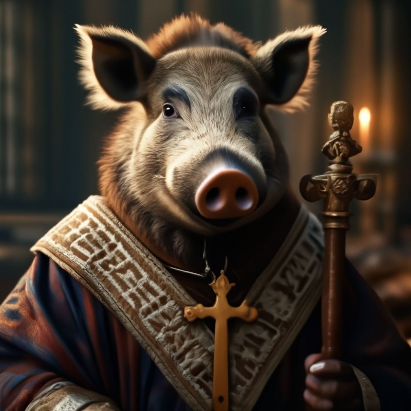 Create meme: wild boar , pig with a cigar, pigs