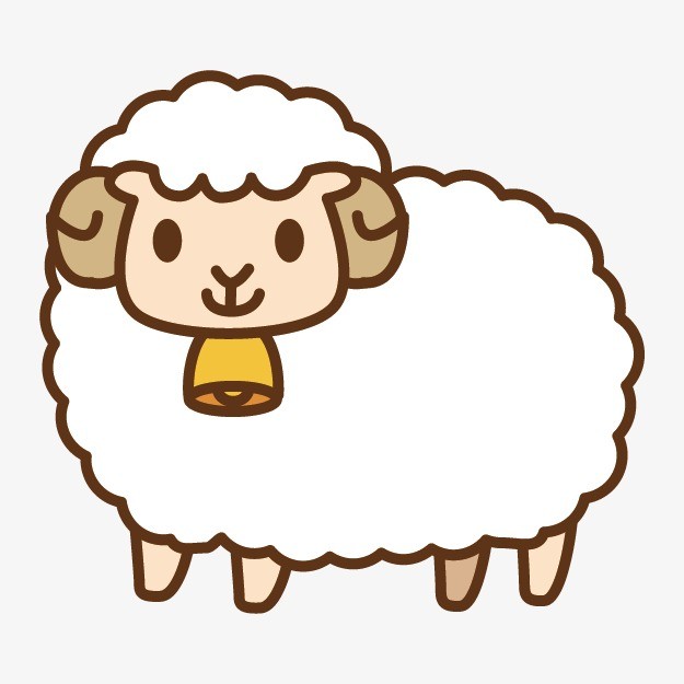 Create meme: cute lamb drawing, cartoon lamb, kawaii lambs