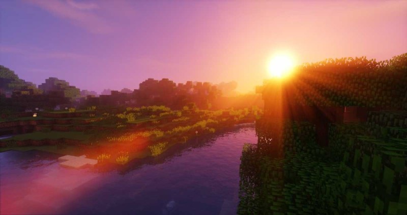 Create meme: shaders for minecraft pe, shaders for minecraft, minecraft landscape