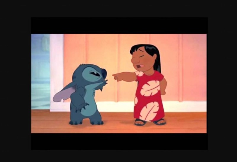 Create meme: lilo and stitch , Lilo and Stitch touched, stitch disney