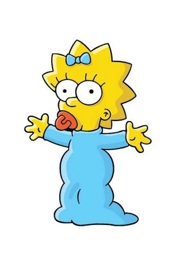 Create meme: Maggie Simpson, Lisa Simpson, Maggie Simpson is funny