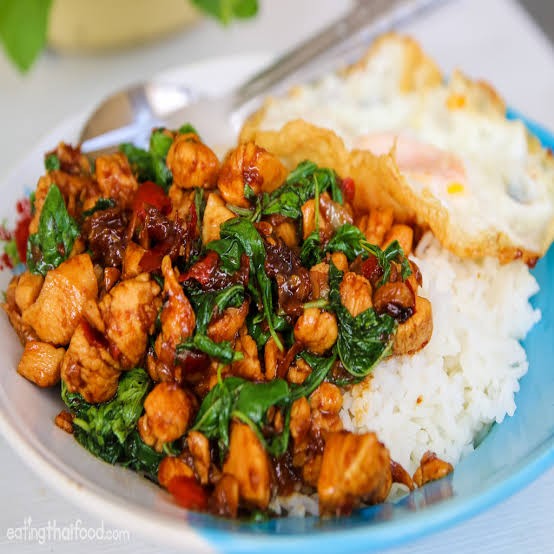 Create meme: thai chicken, pad kra pao, Thai chicken recipe