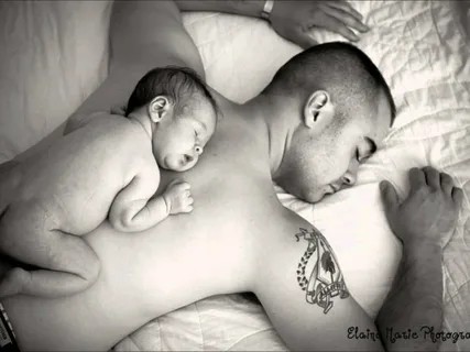 Create meme: Dad sleeps with the baby, dad with a baby, little boy