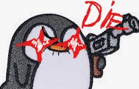 Create meme: boy, evil penguin