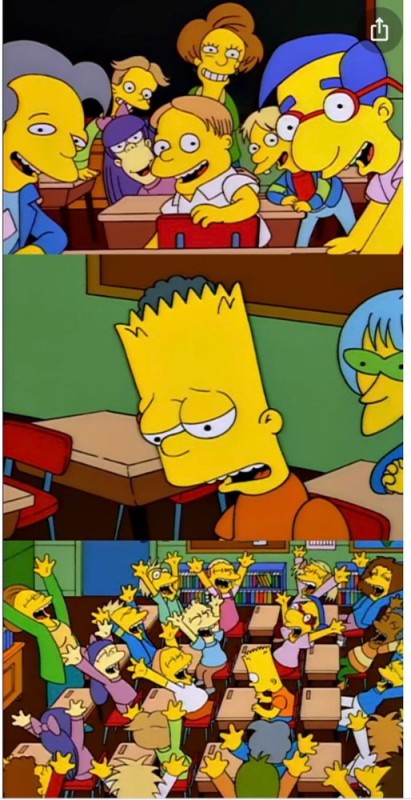 Create meme: Bart Simpson at school, Bart Simpson , the simpsons Bart and Lisa