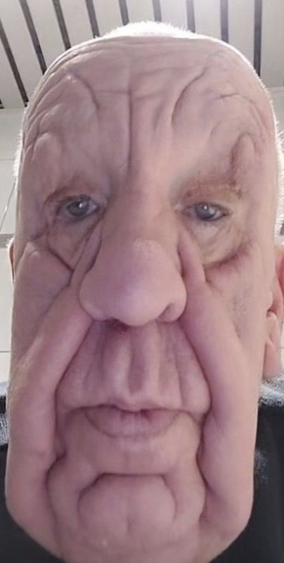 Create meme: face , face funny, bald grandfather drinks juice