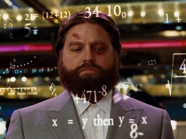 Create meme: the hangover meme, the hangover meme with the calculation, Zach Galifianakis meme