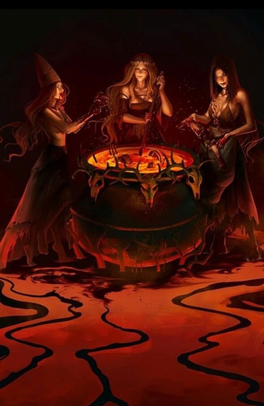 Create meme: witch , witches sabbath, The witch at the cauldron