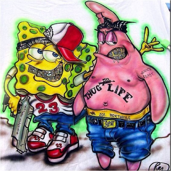 Create meme: Gangster spongebob, spongebob and Patrick , spongebob and Patrick cool