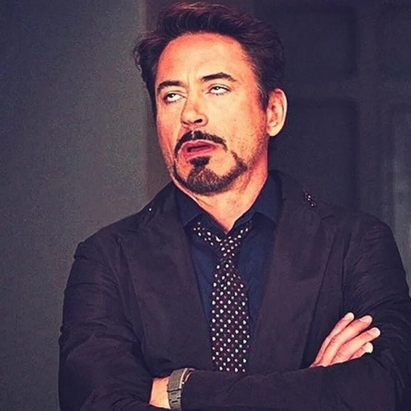 Create meme: Robert Downey , Robert Downey Jr. rolled his eyes, Robert Downey Jr rolls eyes