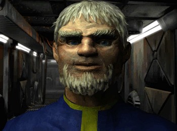 Create meme: The caretaker of the shelter, fallout 1, fallout 1 caretaker